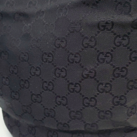 ๐ฎ๐น Gucci Black GG Canvas Monogram Leather Trim Bucket Shoulder Bag ๐ฎ๐น ๐ค๐ค - Picture 7 of 17